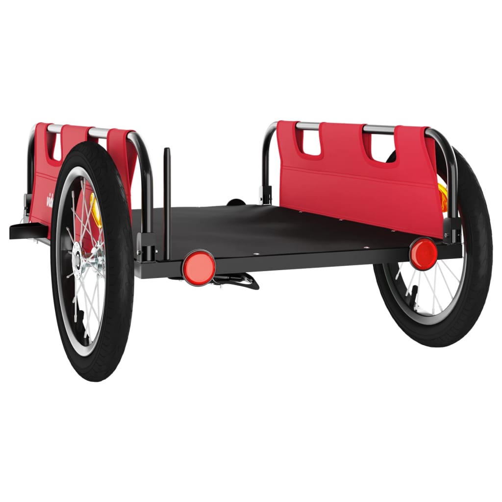 Bike Trailer Red Oxford Fabric and Iron