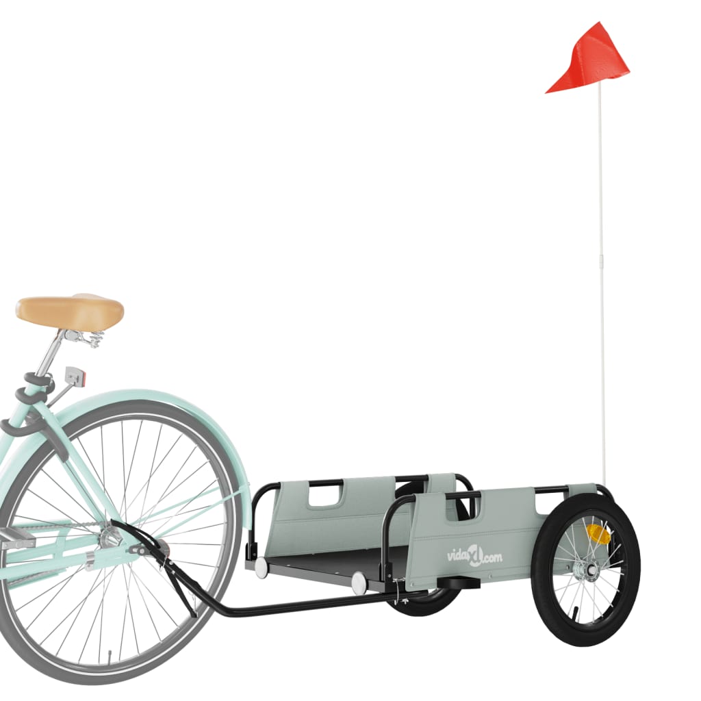 Bike Trailer Grey Oxford Fabric and Iron