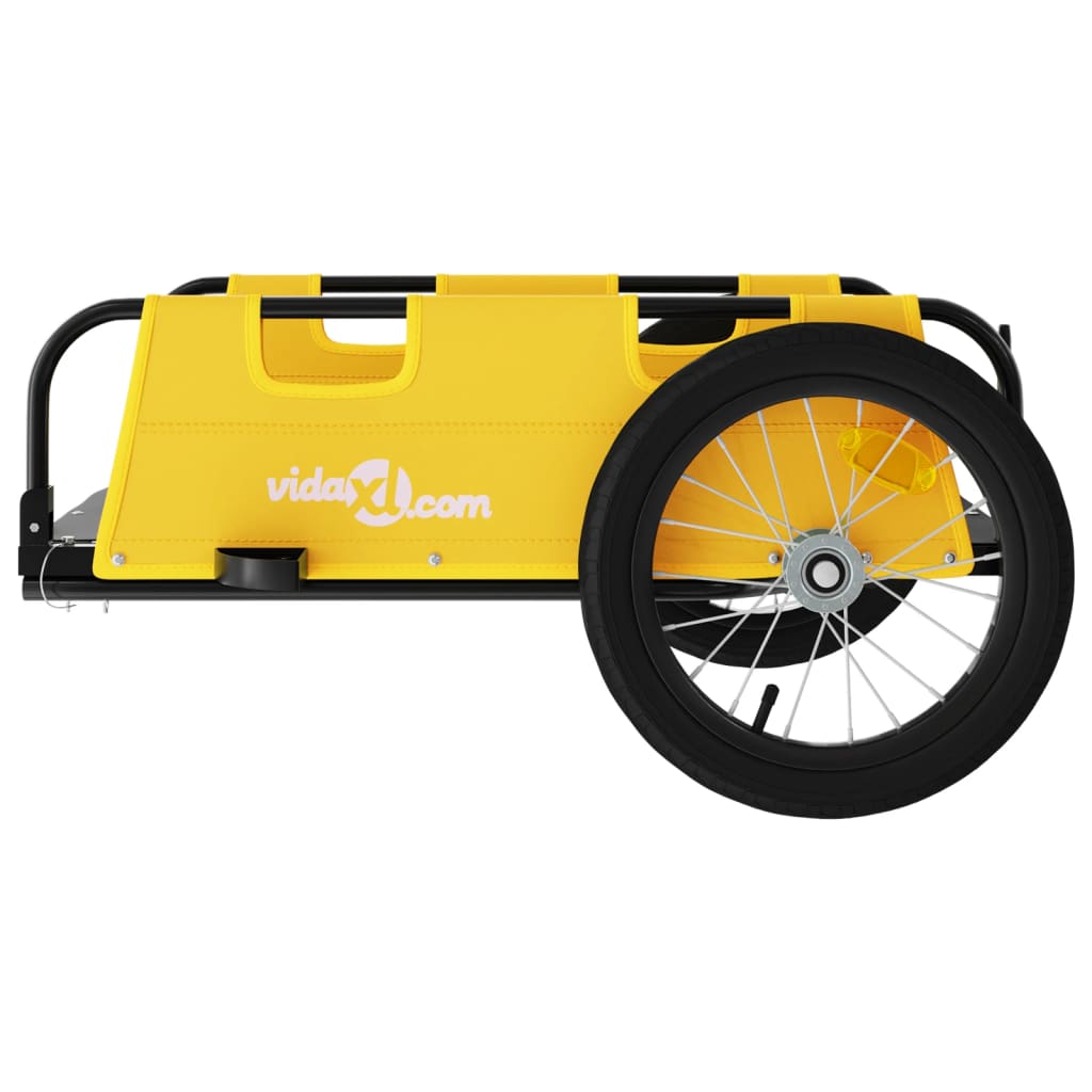 Bike Trailer Yellow Oxford Fabric and Iron