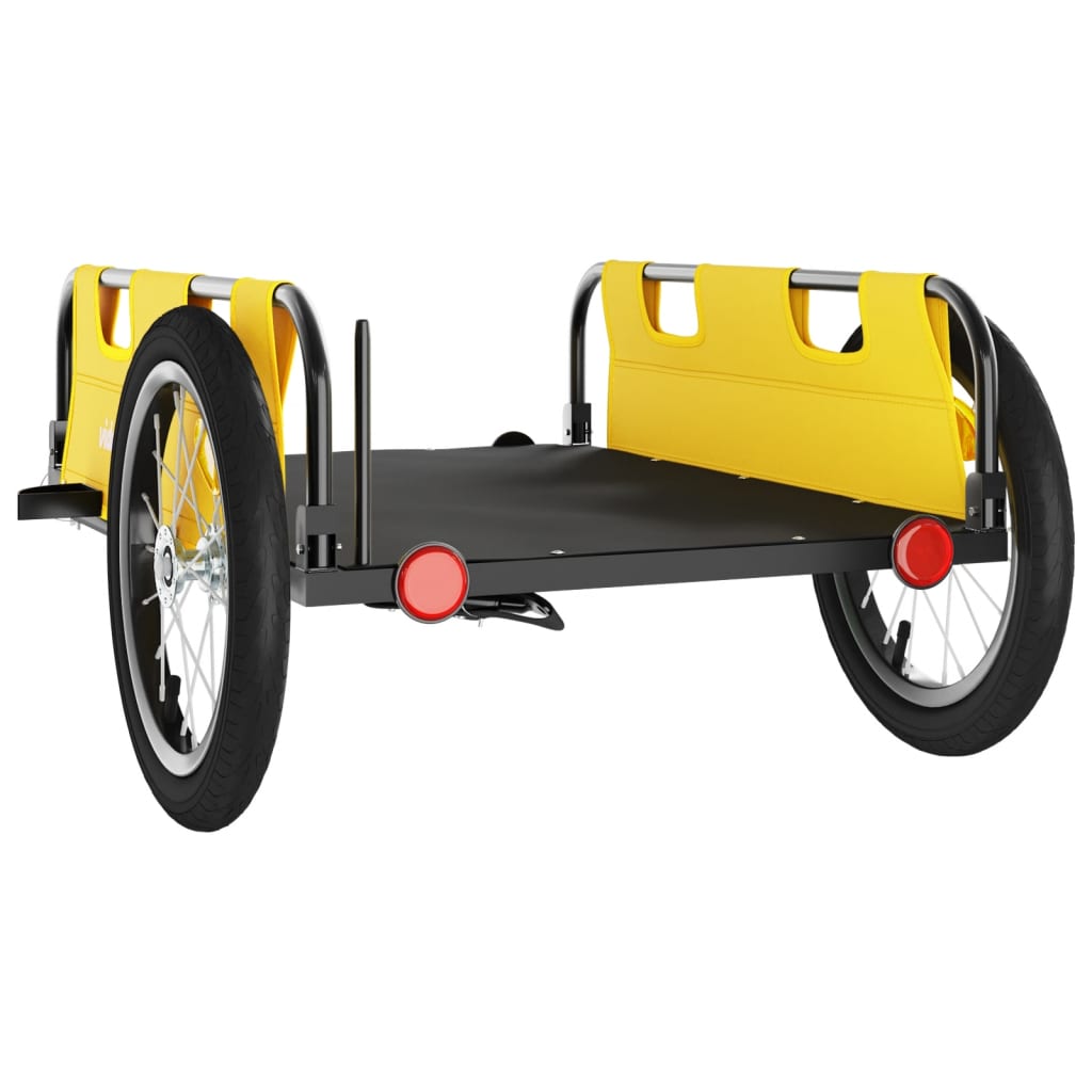 Bike Trailer Yellow Oxford Fabric and Iron