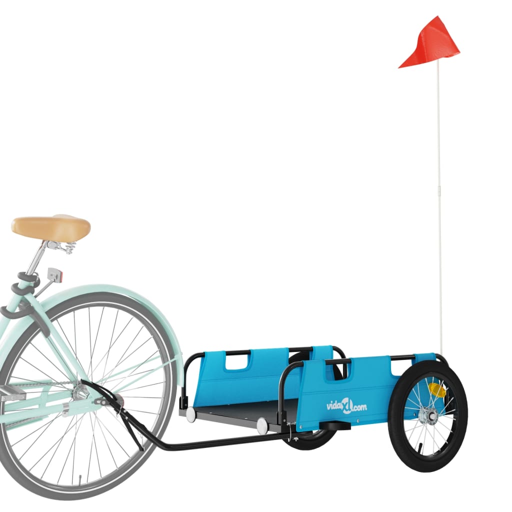 Bike Trailer Blue Oxford Fabric and Iron