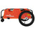 Bike Trailer Orange Oxford Fabric and Iron