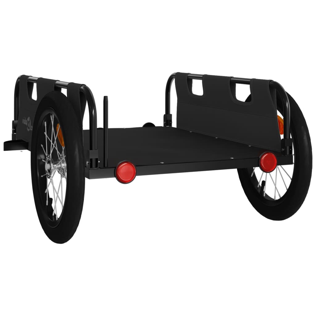 Bike Trailer Black Oxford Fabric and Iron