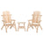 3 Piece Garden Lounge Set Solid Wood Spruce