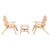 3 Piece Garden Lounge Set Solid Wood Spruce