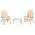 3 Piece Garden Lounge Set Solid Wood Spruce