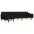 L-shaped Sofa Bed Black 275x140x70 cm Fabric
