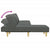 L-shaped Sofa Bed Dark Grey 255x140x70 cm Fabric