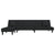 L-shaped Sofa Bed Black 255x140x70 cm Velvet