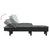 L-shaped Sofa Bed Dark Grey 255x140x70 cm Fabric