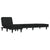 L-shaped Sofa Black 255x140x70 cm Velvet