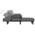 L-shaped Sofa Bed Dark Grey 260x140x70 cm Fabric