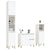 3 Piece Bathroom Cabinet Set White Engineered Wood