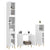 3 Piece Bathroom Furniture Set White Engineered Wood