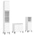 3 Piece Bathroom Furniture Set White Engineered Wood