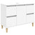 3 Piece Bathroom Furniture Set White Engineered Wood