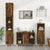3 Piece Bathroom Furniture Set Smoked Oak Engineered Wood