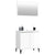 2 Piece Bathroom Furniture Set High Gloss White Engineered Wood