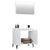 2 Piece Bathroom Furniture Set High Gloss White Engineered Wood