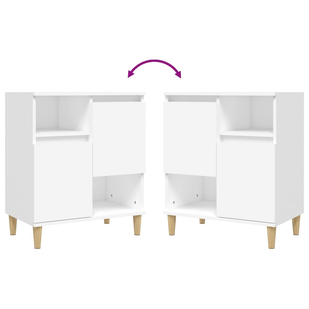 Sideboards 2 pcs White 60x35x70 cm Engineered Wood