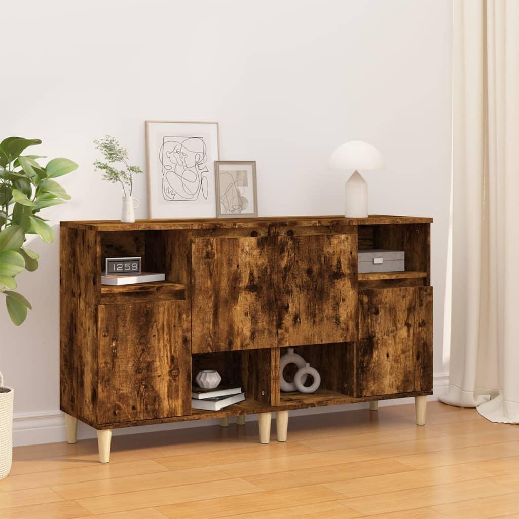 Sideboards 2 pcs Smoked Oak 60x35x70 cm Engineered Wood
