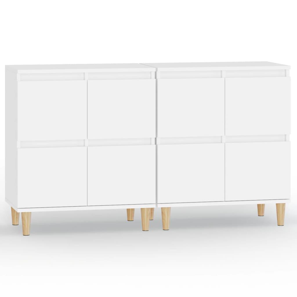 Sideboards 2 pcs White 60x35x70 cm Engineered Wood