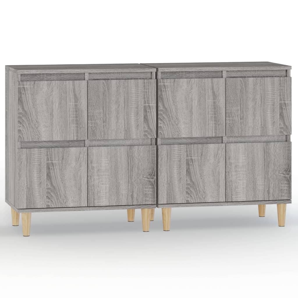 Sideboards 2 pcs Grey Sonoma 60x35x70 cm Engineered Wood