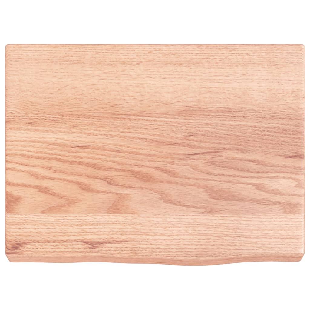 Bathroom Countertop Light Brown 40x30x4 cm Treated Solid Wood