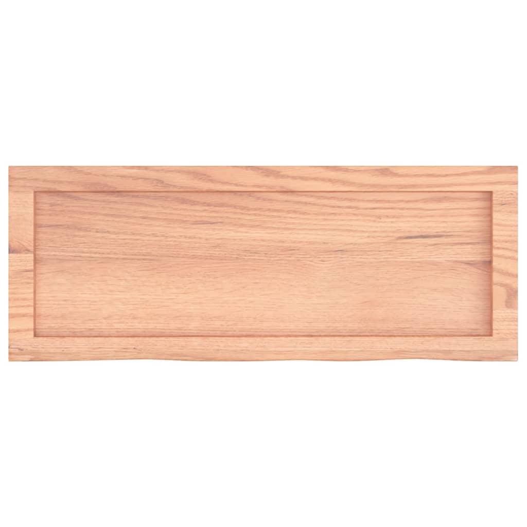 Bathroom Countertop Light Brown 80x30x4 cm Treated Solid Wood