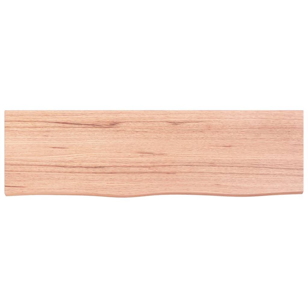 Bathroom Countertop Light Brown 100x30x4 cm Treated Solid Wood