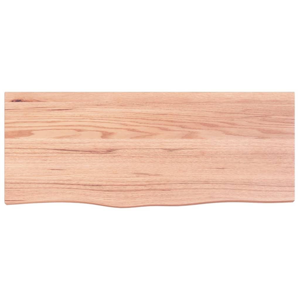 Bathroom Countertop Light Brown 100x40x4 cm Treated Solid Wood