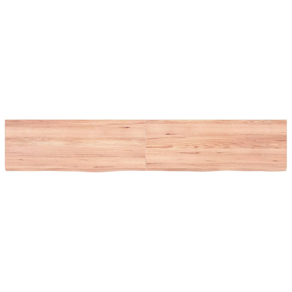 Bathroom Countertop Light Brown 160x30x4 cm Treated Solid Wood