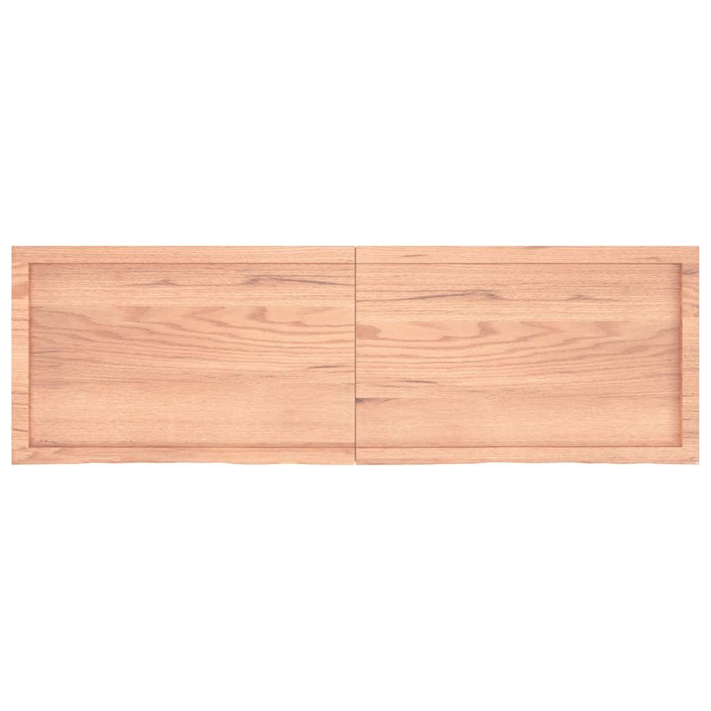 Bathroom Countertop Light Brown 160x50x4 cm Treated Solid Wood