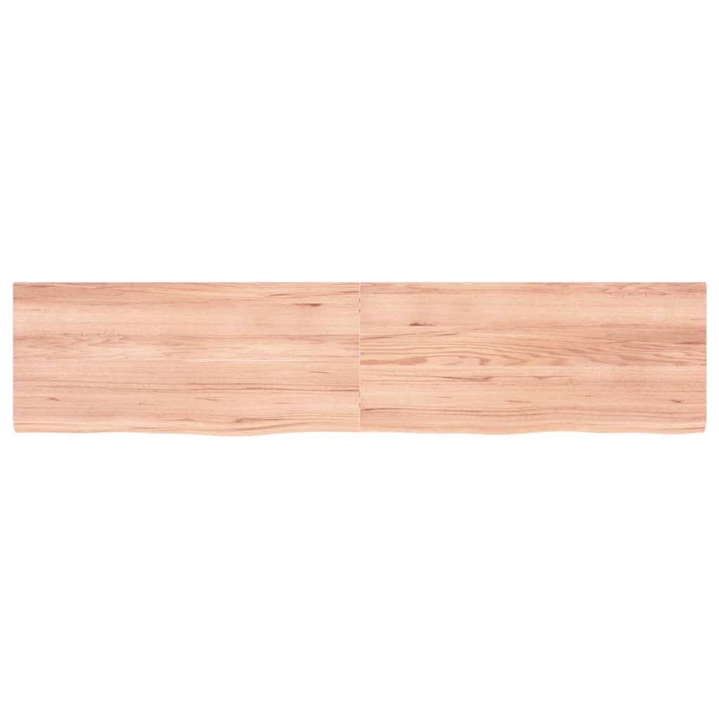 Bathroom Countertop Light Brown 180x40x4 cm Treated Solid Wood