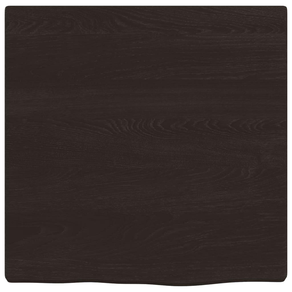 Bathroom Countertop Dark Brown 40x40x4 cm Treated Solid Wood