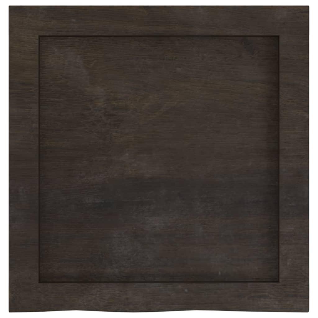 Bathroom Countertop Dark Brown 40x40x4 cm Treated Solid Wood