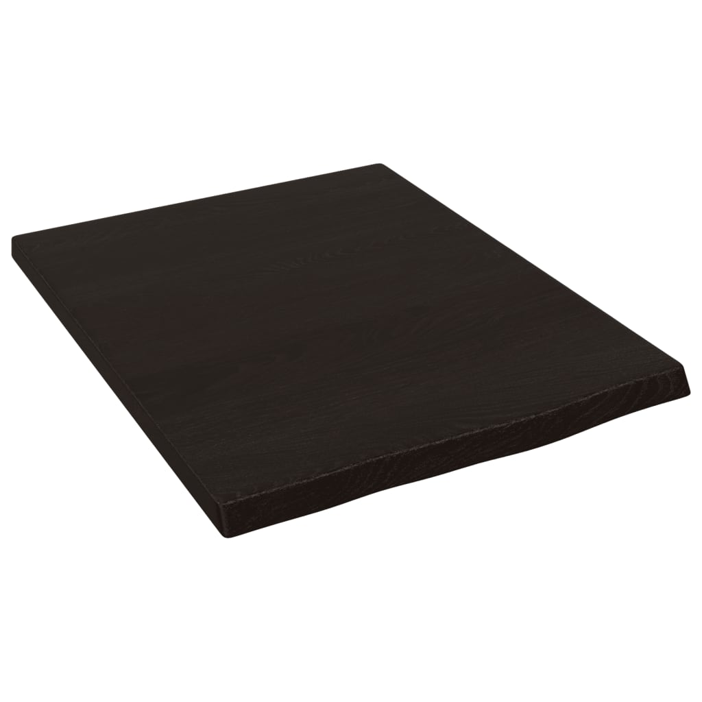 Bathroom Countertop Dark Brown 40x50x2 cm Treated Solid Wood