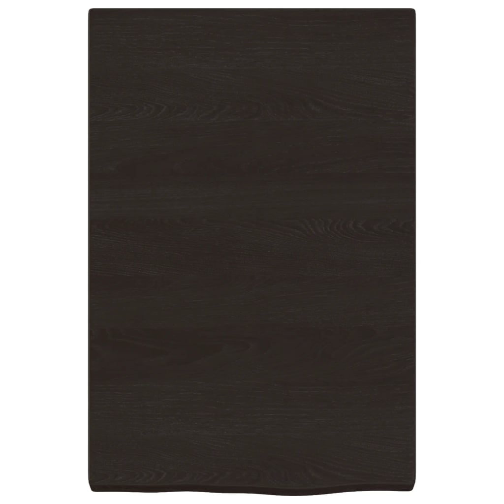 Bathroom Countertop Dark Brown 40x60x4 cm Treated Solid Wood