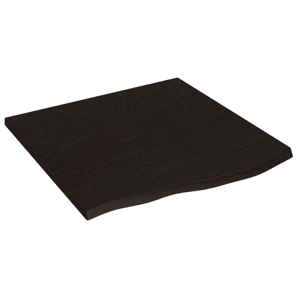 Bathroom Countertop Dark Brown 60x60x2 cm Treated Solid Wood