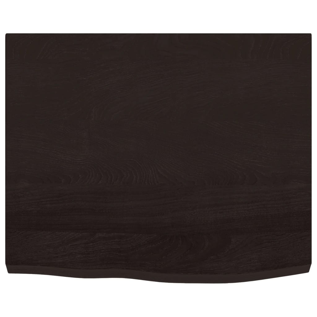 Bathroom Countertop Dark Brown 60x60x4 cm Treated Solid Wood