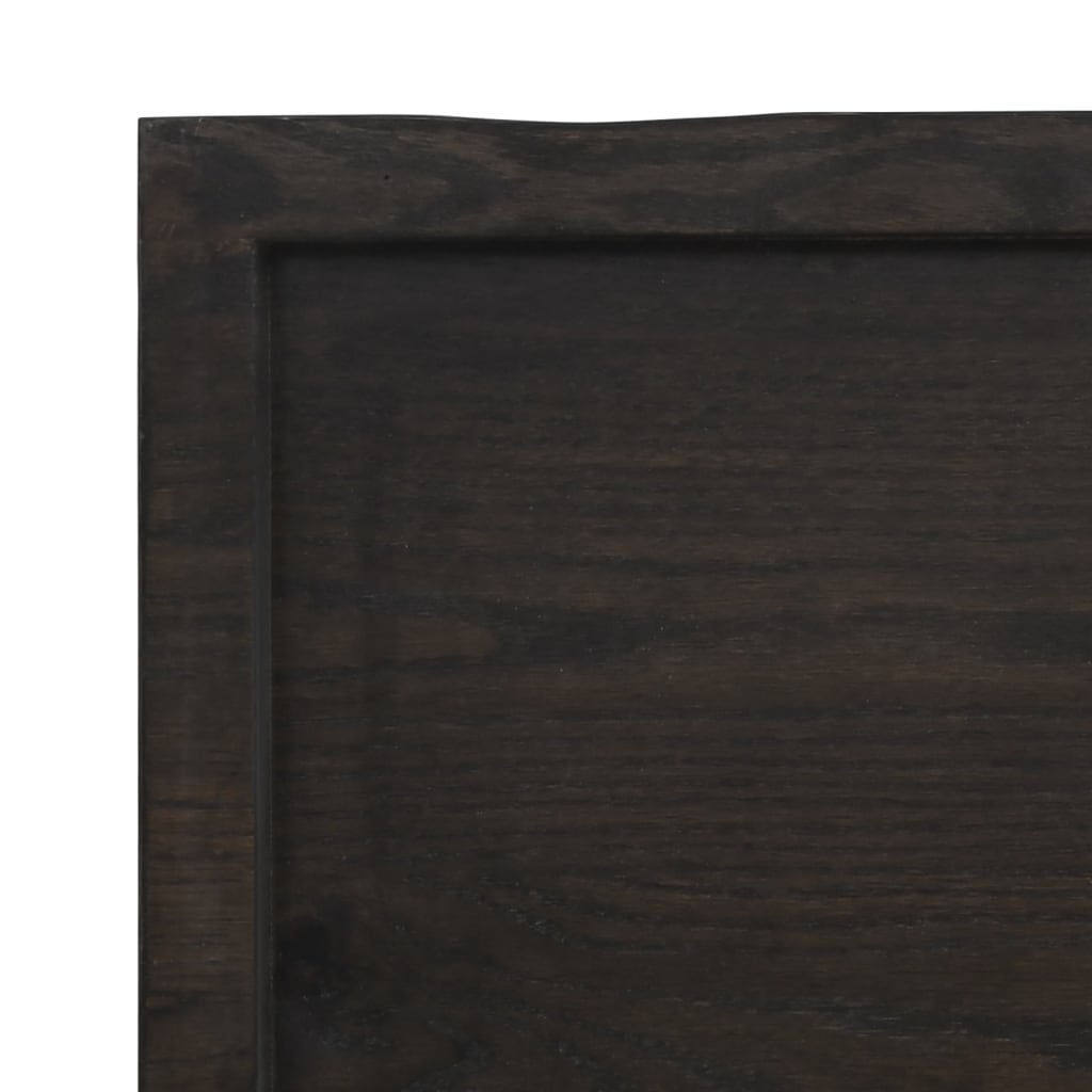 Bathroom Countertop Dark Brown 60x60x4 cm Treated Solid Wood