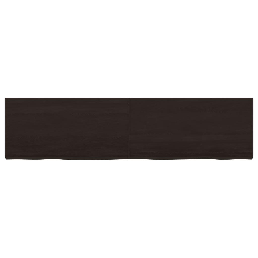 Bathroom Countertop Dark Brown 120x30x4 cm Treated Solid Wood