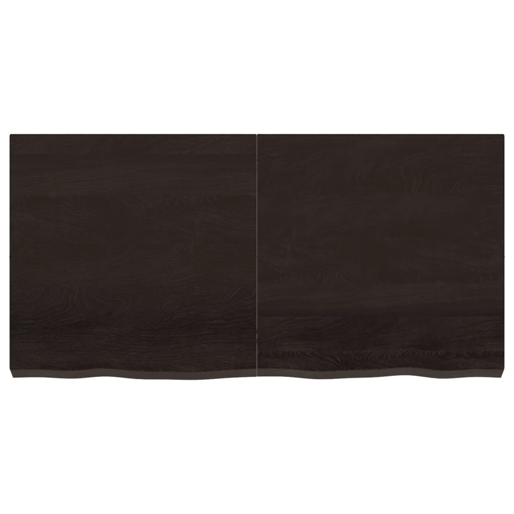Bathroom Countertop Dark Brown 120x60x6 cm Treated Solid Wood