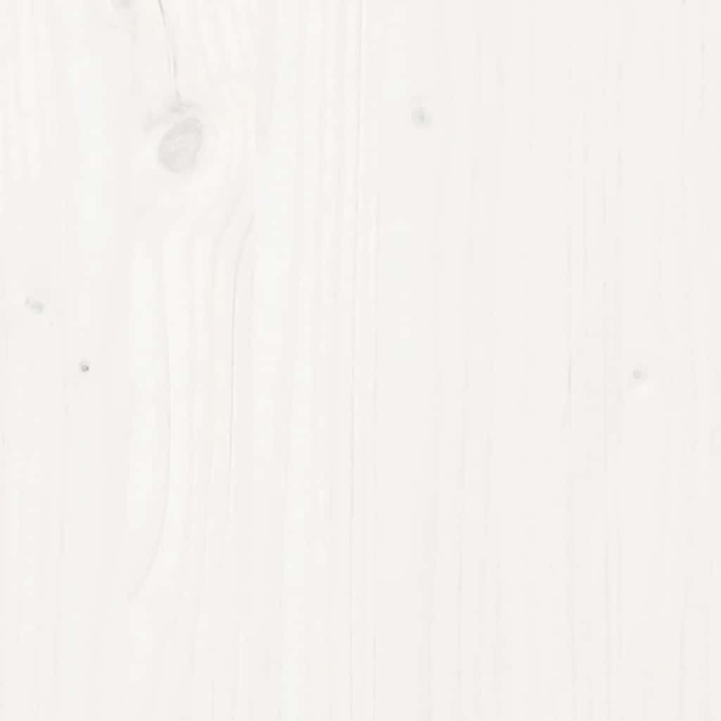 5 Piece Garden Lounge Set with Cushions White Solid Wood