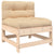 6 Piece Garden Lounge Set with Cushions Solid Wood