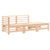 3 Piece Garden Lounge Set with Cushions Solid Wood