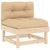 10 Piece Garden Lounge Set with Cushions Solid Wood