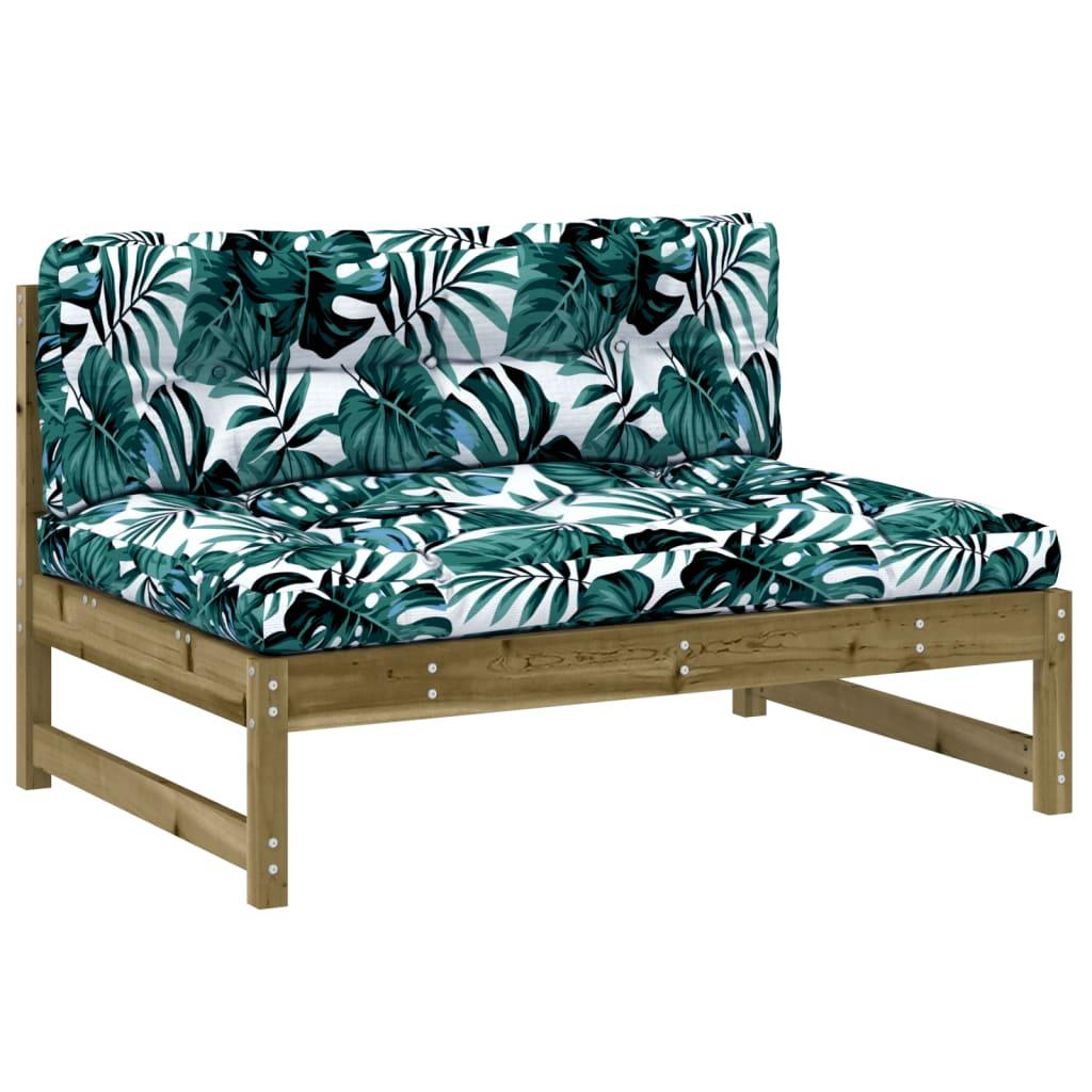 2 Piece Garden Lounge Set with Cushions Impregnated Wood Pine