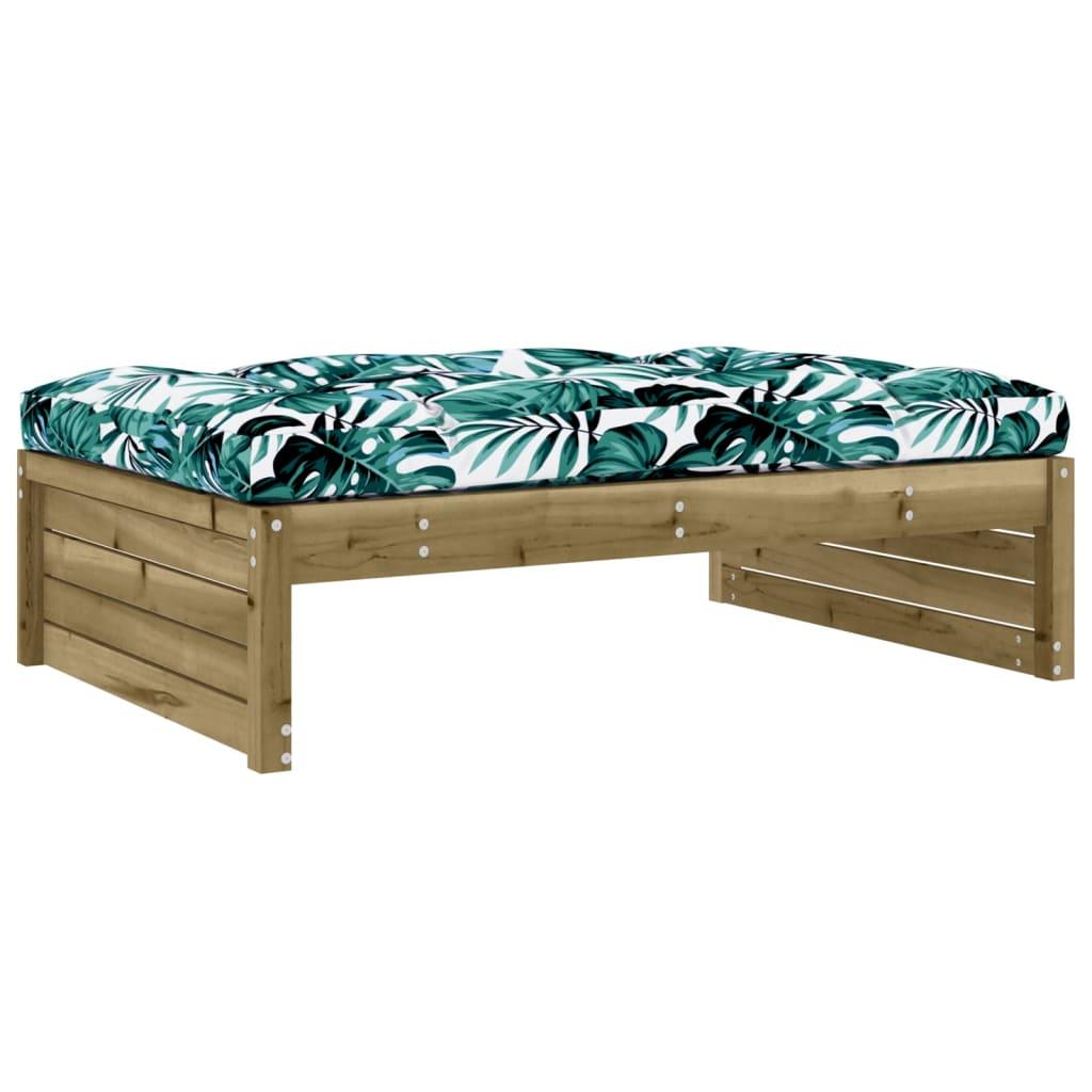4 Piece Garden Lounge Set with Cushions Impregnated Wood Pine