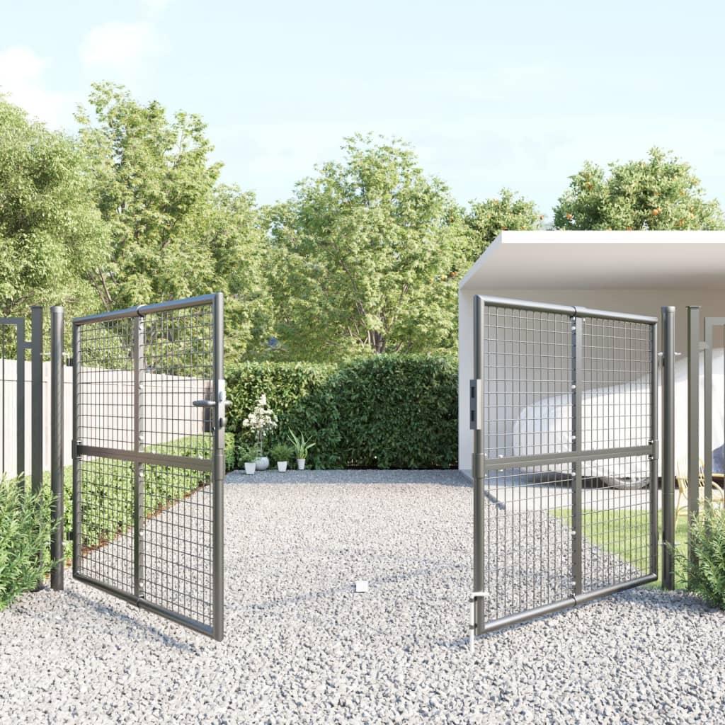 Mesh Garden Gate Anthracite 300x175 cm Galvanised Steel